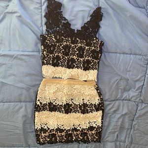 Flower lace two peace dress